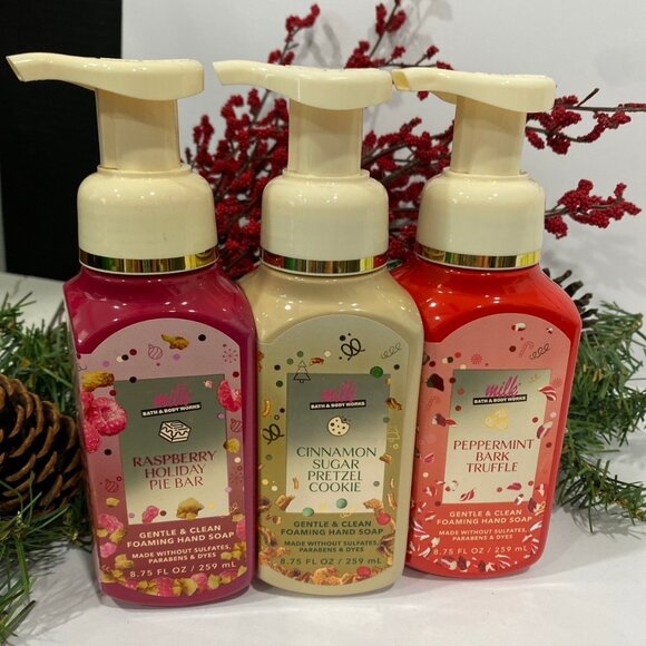 Bath & Body Works Christmas Holiday Milk Bar Collection Hand Soaps-3 - Picture 1 of 10